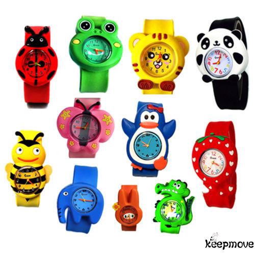 ღtwღBoys Girls Slap Snap On Silicone Animal  Cartoon Wrist Watch | BigBuy360 - bigbuy360.vn
