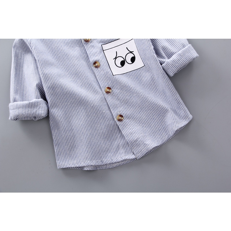 Áo Sơ Mi cotton Dài Tay Thời Trang Cho Bé Trai