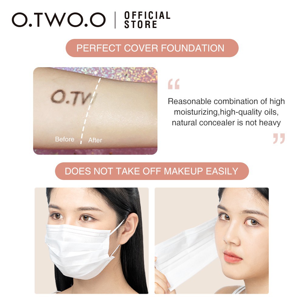 Kem lót + kem BB + che khuyết điểm + mút trang điểm O.TWO.O makeup set