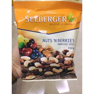 Các loại Berries và hạt sấy nguyên chất Seeberger 150g