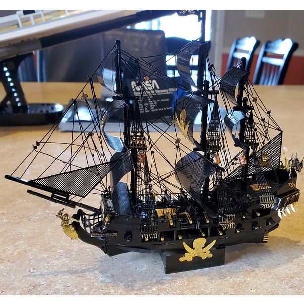 Đồ Chơi Lắp Ráp Mô Hình 3D Bằng Kim Loại Piececool Tàu Black Pearl (Nhiều Màu) Trong Phim Cướp Biển Carribean [Chưa Ráp]