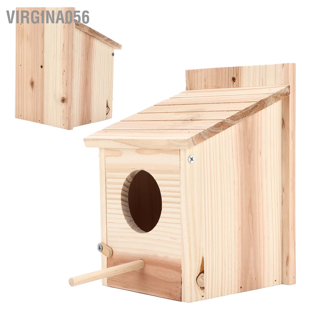 Có thể bán buôn Nhà Chim Bằng Gỗ Tự Nhiên Sáng Tạo Và An Toàn DIY virgina056 Hàng giao ngay