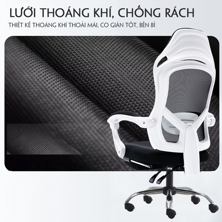 Ghế văn phòng,Ghế xoay văn phòng lưng lưới tản nhiệt thoáng khí ( Không gác chân )