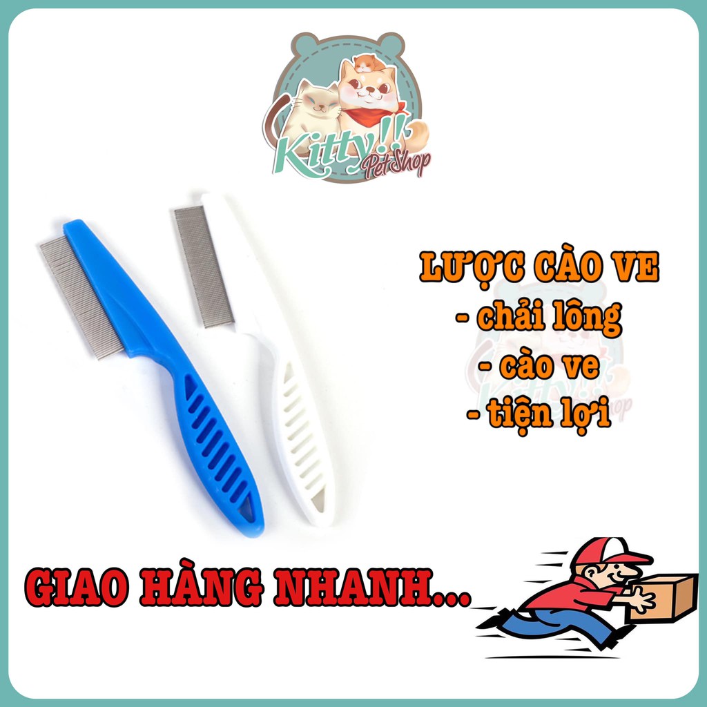 Lược chải lông, cào ve 2in1