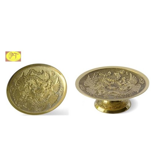 Dĩa rồng phụng - cao 6 x rộng 17