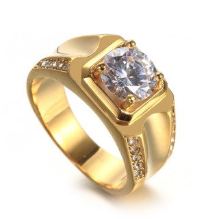 Nhẫn nam Vàng viền kim cương sang trọng