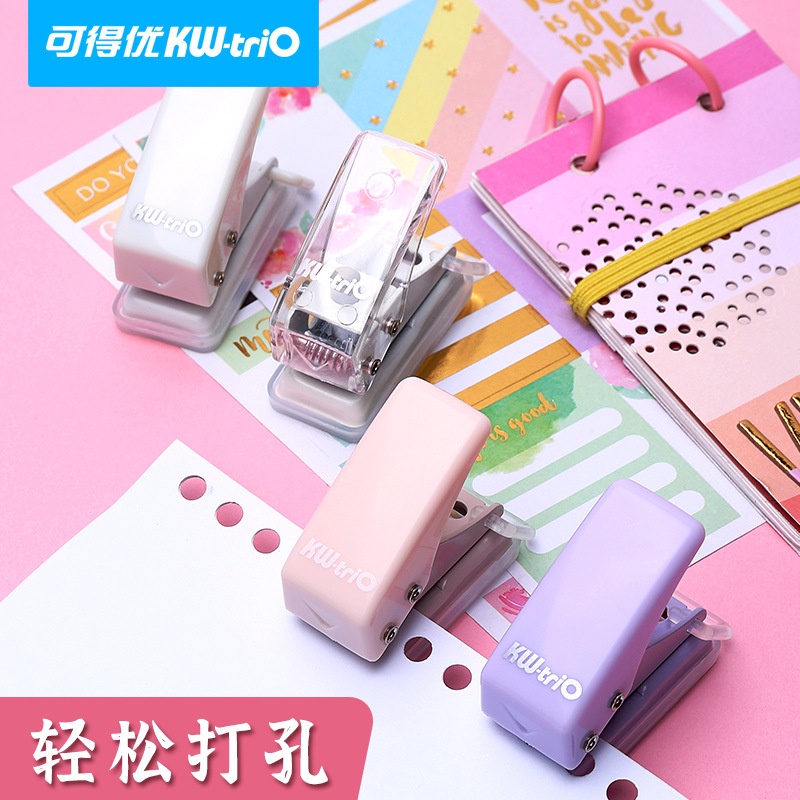 Bấm lỗ giấy DecorMe đục lỗ giấy đơn Mini KW-Trio KW phụ kiện sổ planner, bullet journal