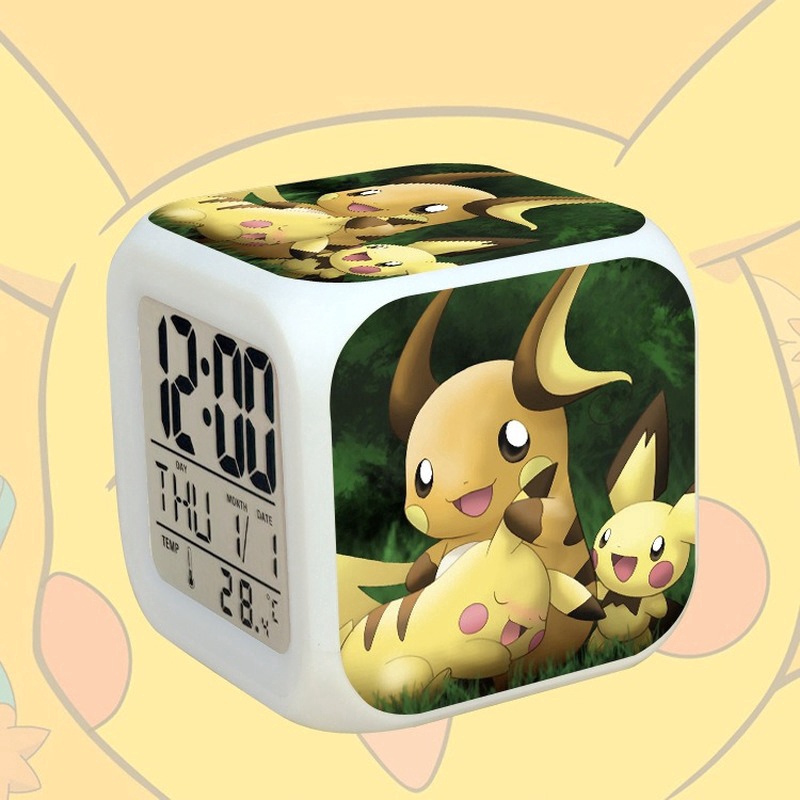 Đèn LED họa tiết hoạt hình pokemon anime dễ thương 8cm để bàn