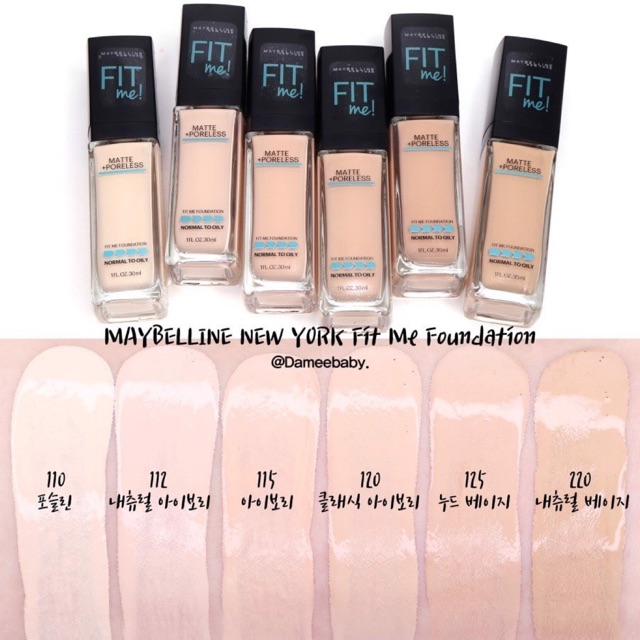 Kem nền Maybelline Fit Me bản US (không có vòi nhấn)