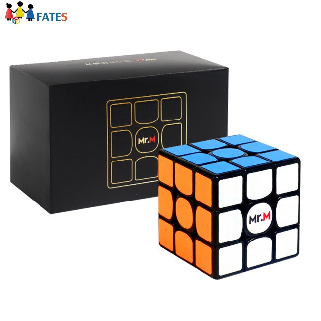 SHENGSHOU Khối Rubik 3x3 X 3 M Có Nam Châm Màu Đen