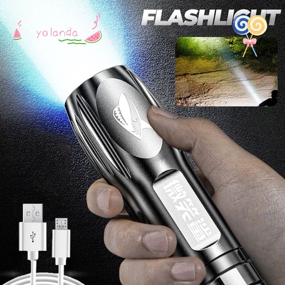 Đèn Pin Mini ABS Chống Thấm Nước Sạc USB Tiện Lợi