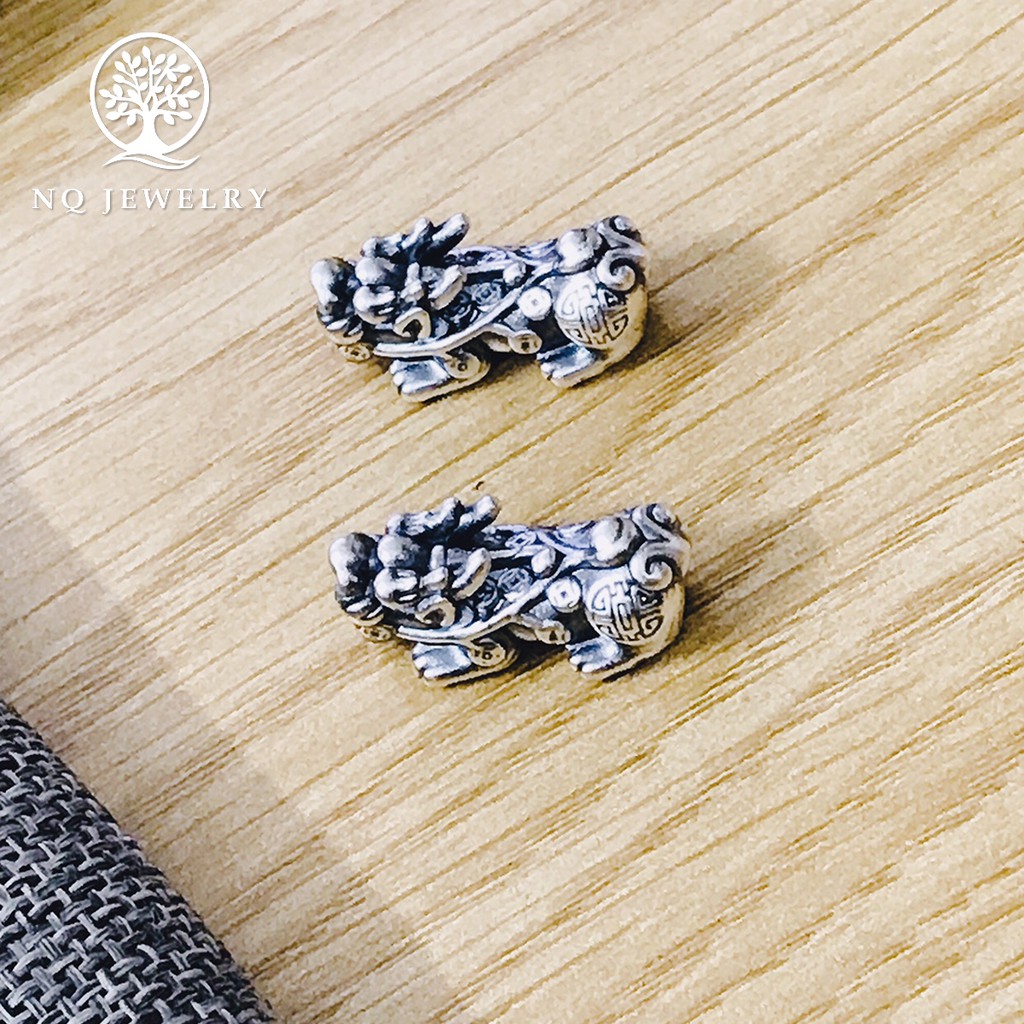 Charm bạc tỳ hưu bạc thái kiểu 2 - NQ Jewelry
