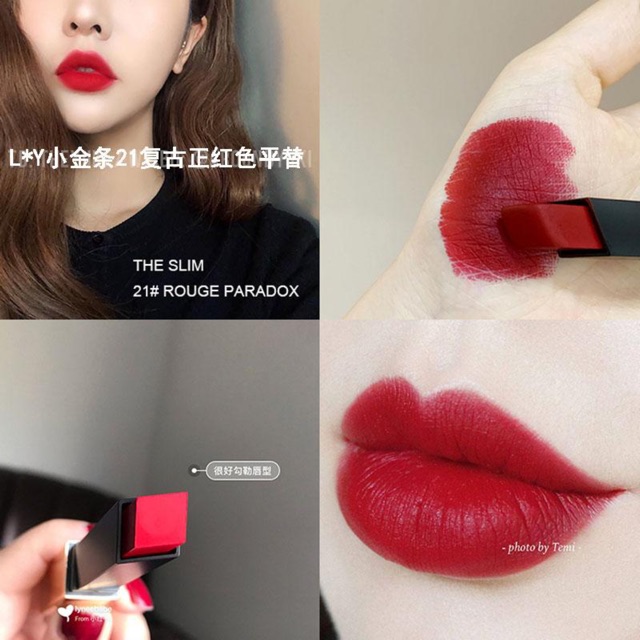 Son Velvet Matte Lipstick Nội Địa Trung Dupe YSL Slim Sang Chảnh