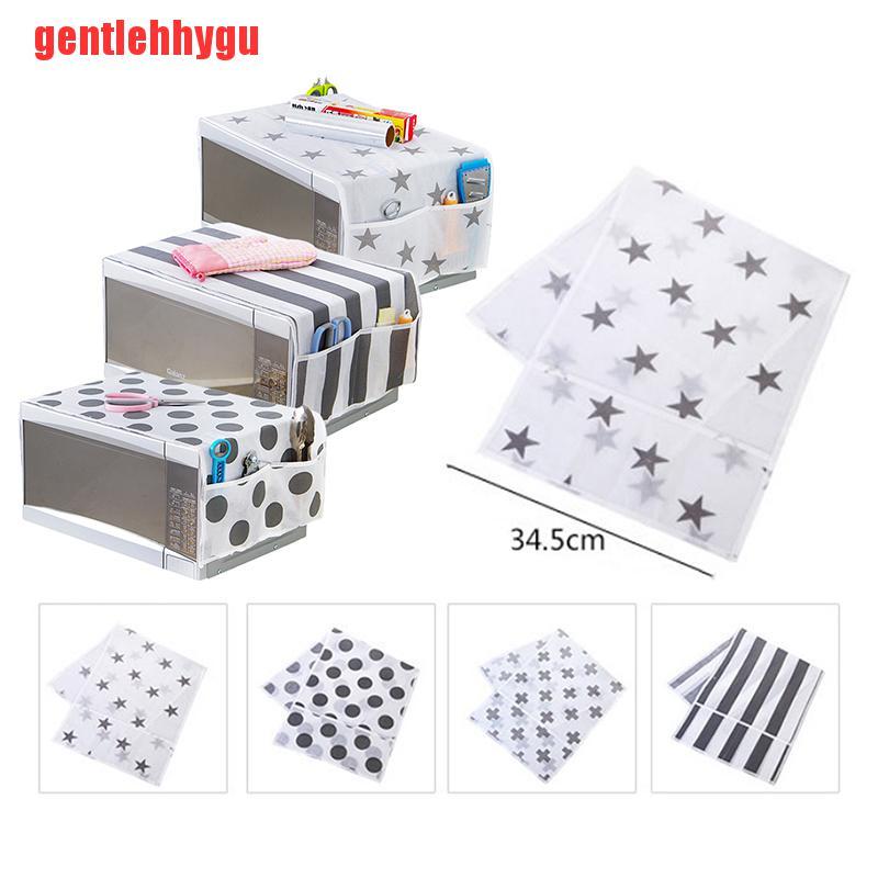 [gentlehhygu]Waterproof Srorager Double Pockets Microwave Dust Cover Microwave Oven Hood