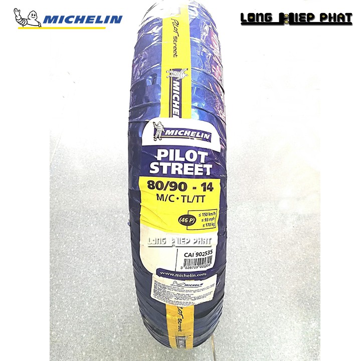 VỎ (LỐP) XE NHẬP KHẨU CAO CẤP CHO AIRBLADE,VISION, CLICK, VARIO_CHÍNH HÃNG MICHELIN_80/90-14 & 90/90-14_PILOT STREET