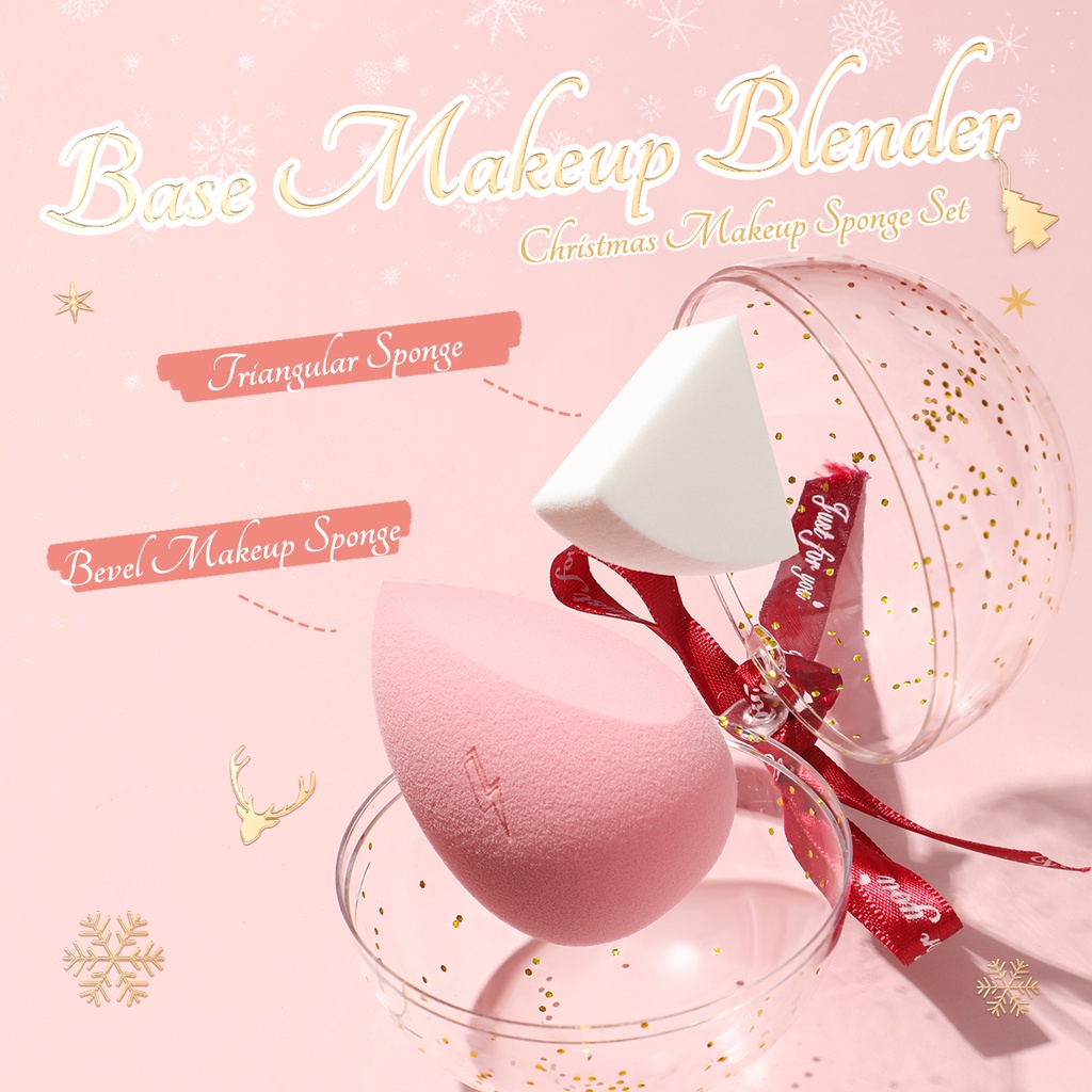 [Hàng mới về] Set 4 mỹ phẩm gồm phấn mắt + bút kẻ mắt + mascara + bông mút trang điểm tiện dụng