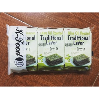 Lá kim, cuộn cơm ăn liền K-food bịch 3 gói