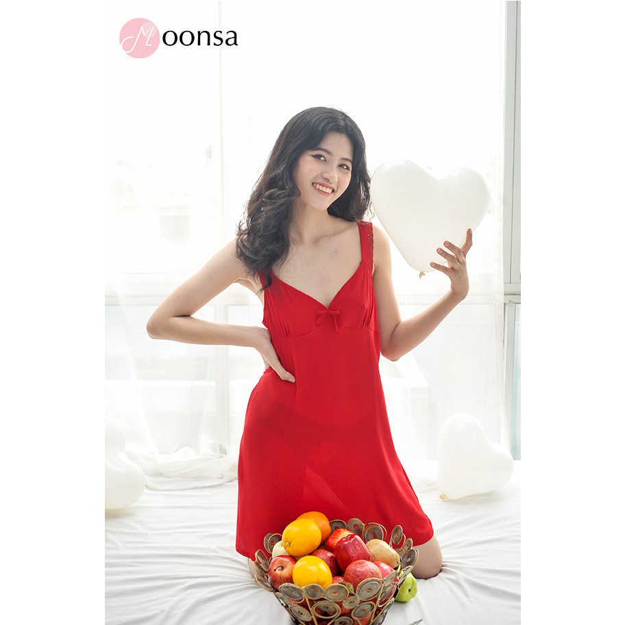 Đầm Ngủ  Chất Vải Voan Mịn Nồng Nàn Sắc Đỏ ,Đồ Mặc Nhà, Không Nhăn, Đầm Ngủ Gợi Cảm, Đồ Ngủ Thoáng Mát | BigBuy360 - bigbuy360.vn