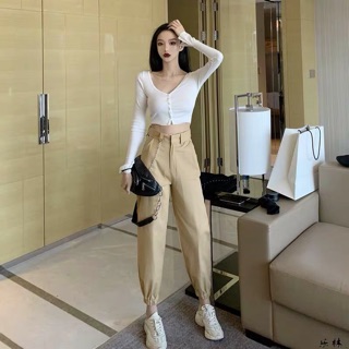 Áo croptop tay dài co giãn