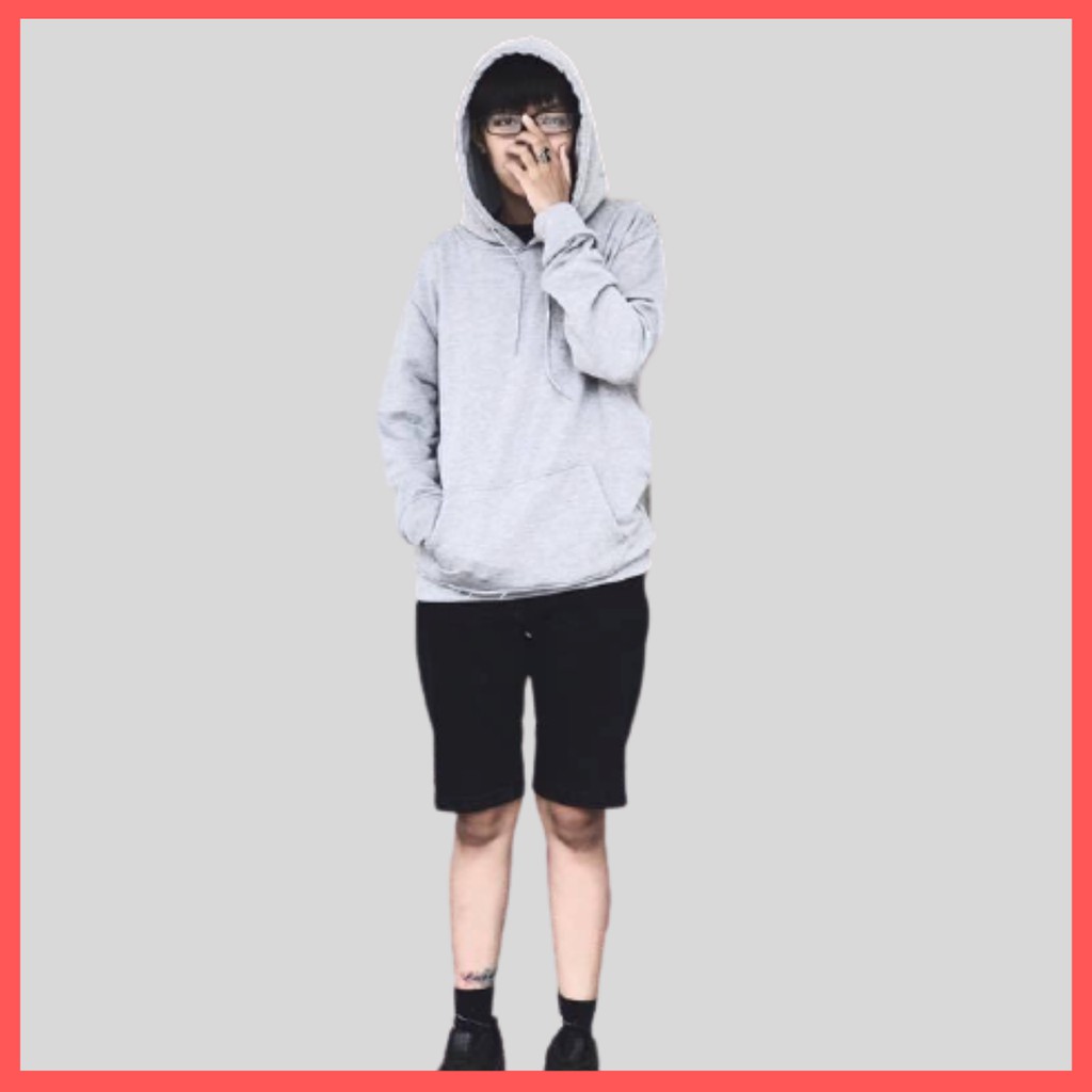 Áo hoodie áo khoác chui unisex nam nữ chất nỉ ngoại dày đẹp free size 65kg màu hồng