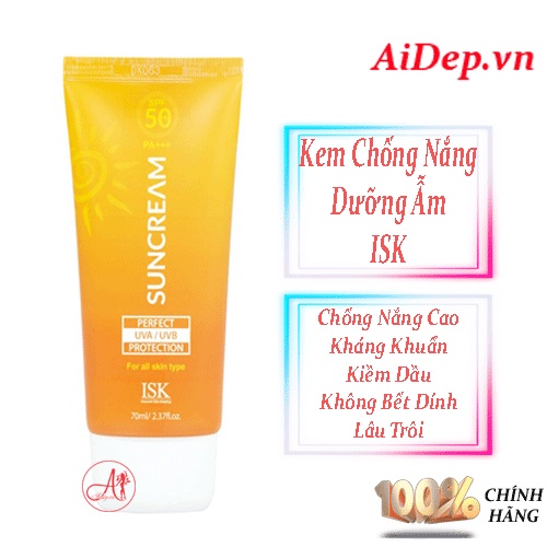 Kem Chống Nắng Dưỡng Ẩm Và Kiềm Dầu ISK Suncream SPF50+