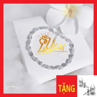 Lắc tay bạc xinh ♥️freeship giảm 20k khi nhập mã lắc tay đá phay kiêu sa siêu sáng, bạc 925 chuẩn 100%
