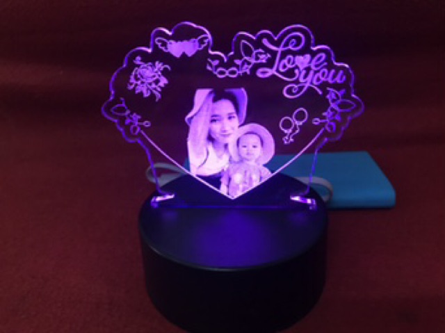 Đèn ngủ 3d led, quà tặng khắc hình ảnh theo yêu cầu