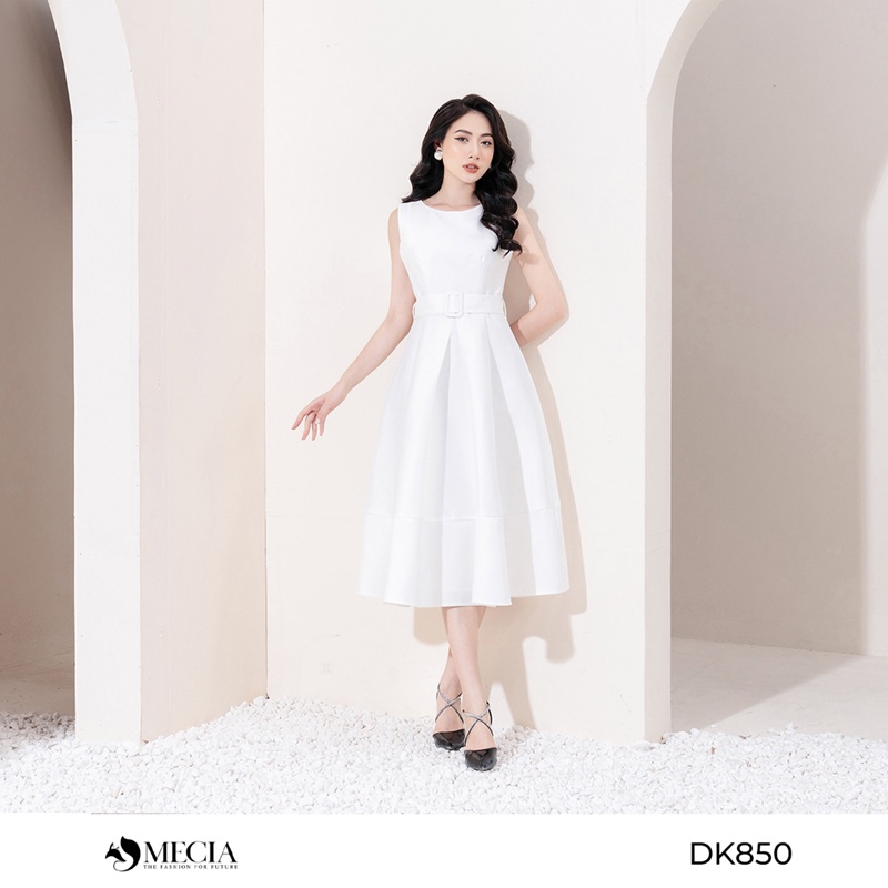 Đầm xòe cao cấp MECIA đai eo sang trọng DK864