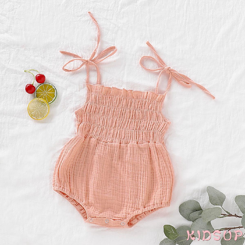 Set áo liền quần + băng đô dễ thương cho bé gái