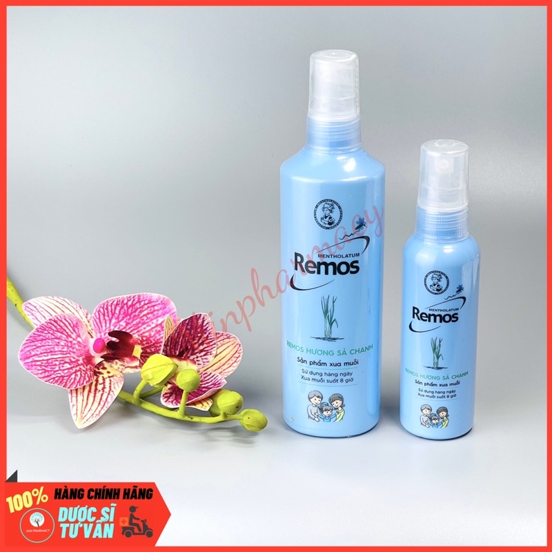 XỊT CHỐNG MUỖI REMOS MENTHOLATUM DẠNG PHUN SƯƠNG Hương Sả Chanh - Minpharmacy