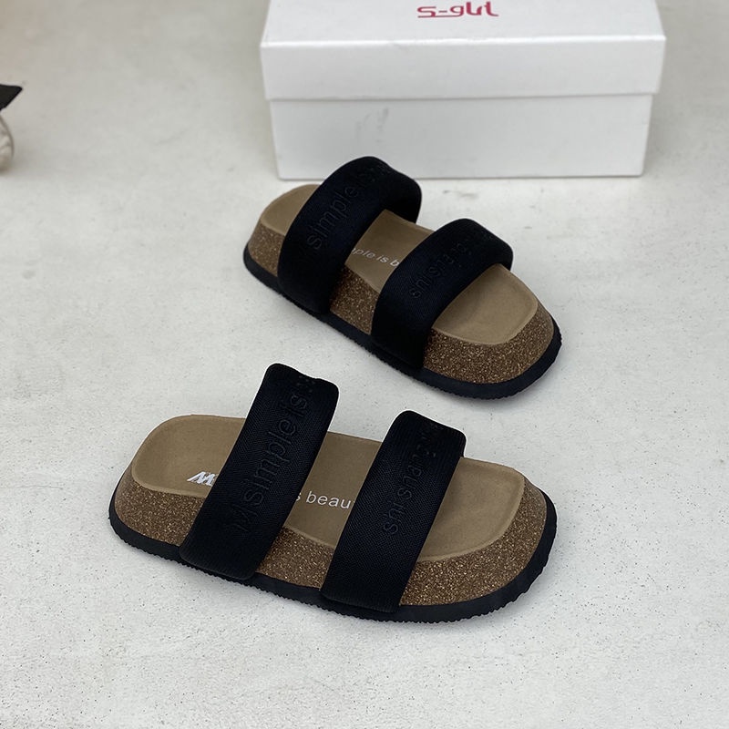 Dép đế xuồng Giày Thể Thao Thiết Kế Đơn Giản Phong Cách Retro Dễ Phối Đồ Thời Trang Mùa Hè Cho Nữ