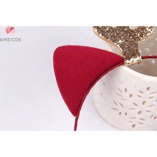 Bờm cài tóc noel sừng lấp lánh dễ thương