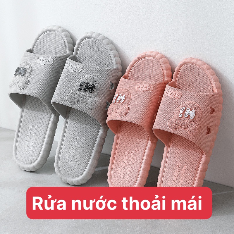 Dép lê nữ quai ngang đi trong nhà văn phòng nhà tắm unisex mềm mại đi mưa chống nước-giày dép 97