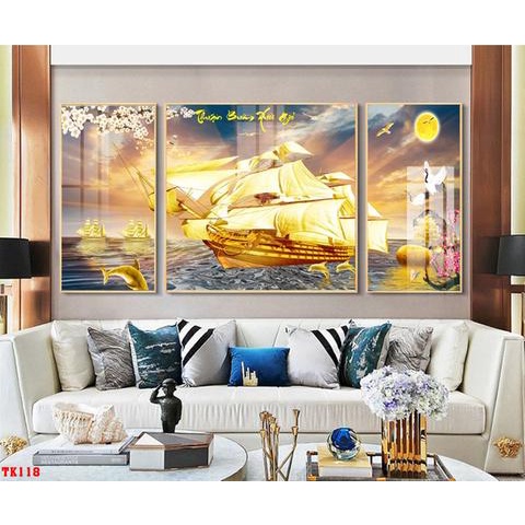 Tranh tráng gương in UV 5D Mica bóng mịn Joce.Decor, tranh treo tường phòng khách bền đẹp 40 năm Ko phai màu M1