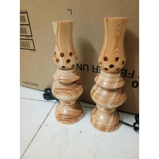Đèn điện gỗ công giáo- cao 22cm