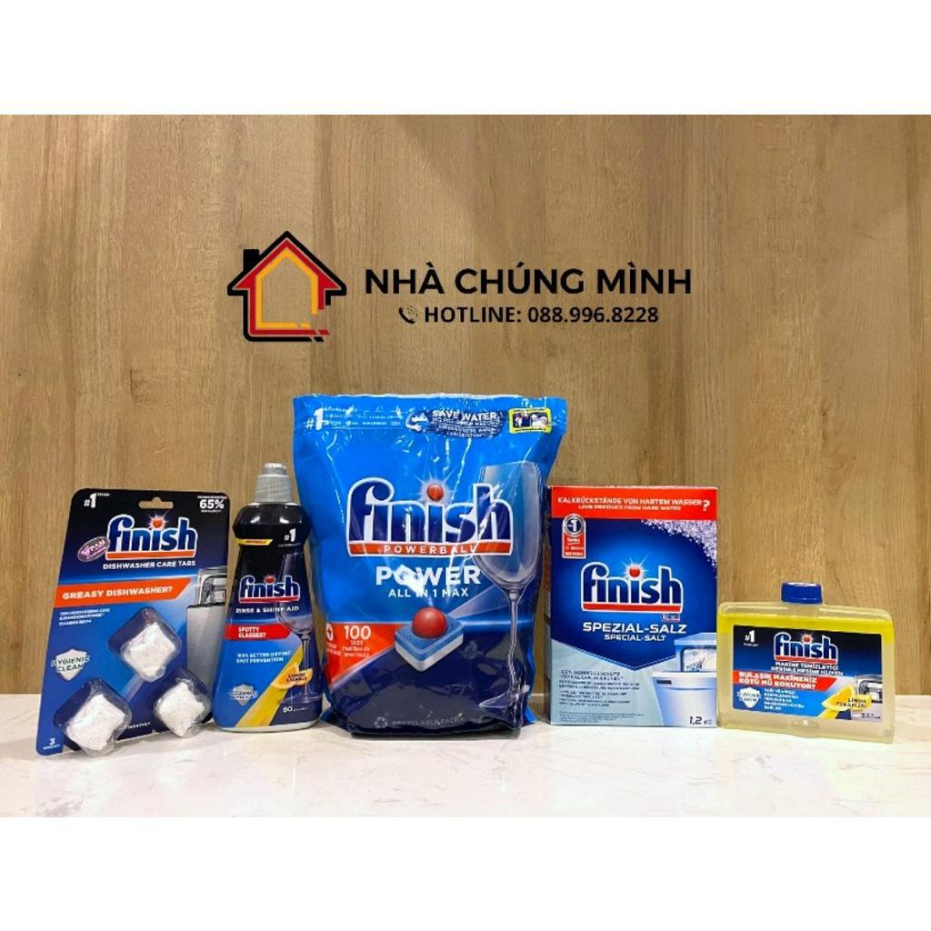 Viên rửa chén bát Finish All In One Max 100 viên, 30 viên 10 chức năng cho máy rửa bát
