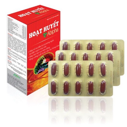 Hoạt Huyết Abipha - Hỗ trợ giảm các triệu chứng thiểu năng tuần hoàn não (Hộp 30 viên)
