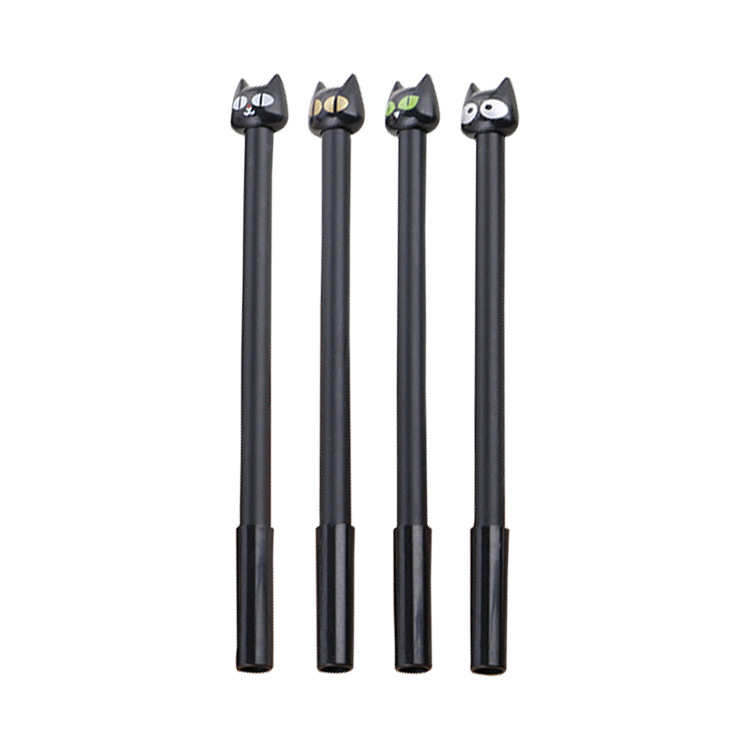 Bút bi mực gel hình mèo đen dễ thương