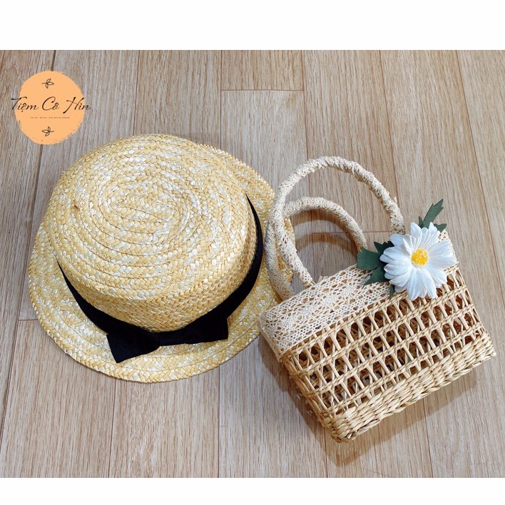 Túi cói mini handmade Tiệm Cô Hìn đi biển du lịch chụp ảnh siêu đẹp có video chi tiết ship 1h lỗi 1 đổi 1