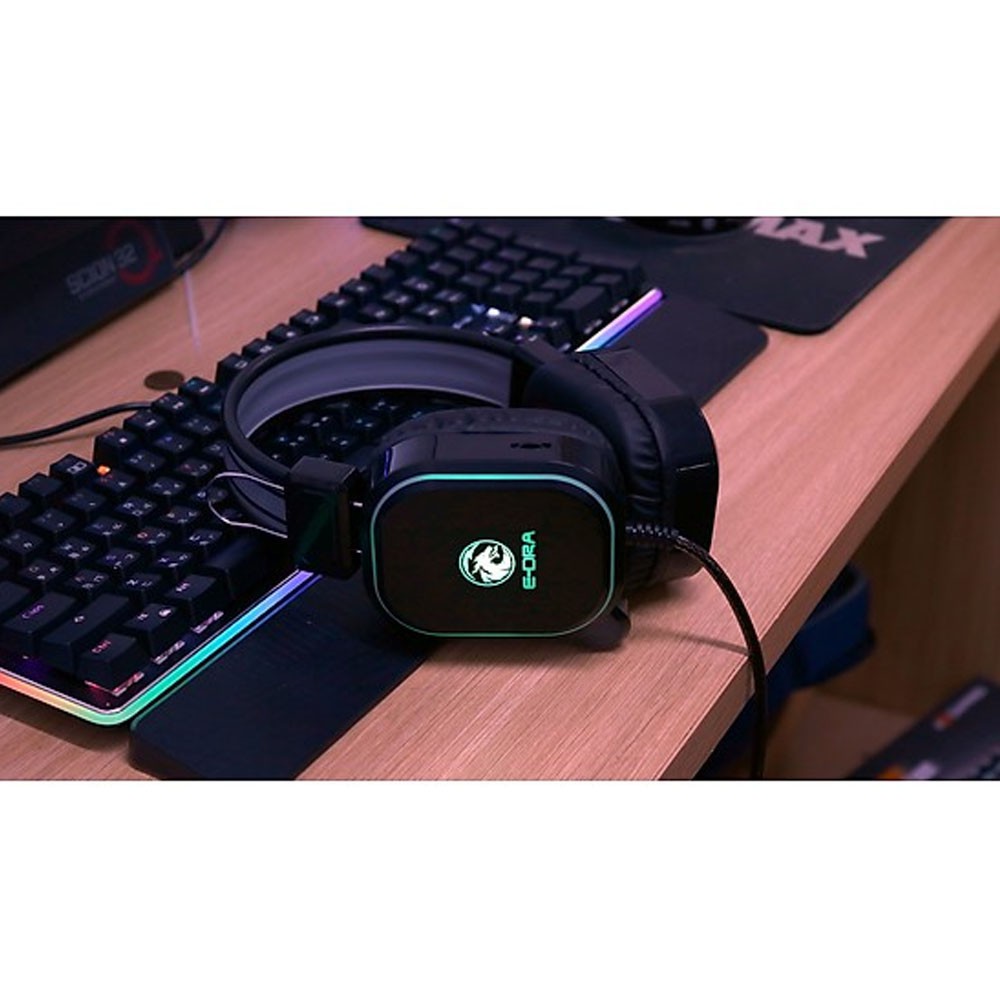 Tai nghe Gaming E-DRA EH401 - Đèn Led RGB cực sáng - Bass cực căng - Dùng Được Cho Điện Thoại - Bảo hành 1 Năm