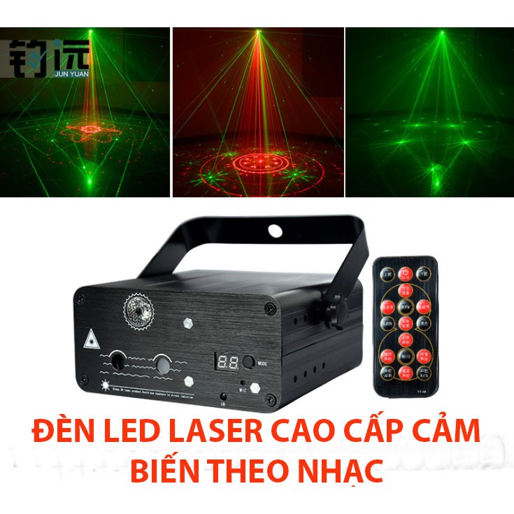 Đèn sân khấu, trang trí phòng karaoke , hàng cao cấp, 3 mắt led laser