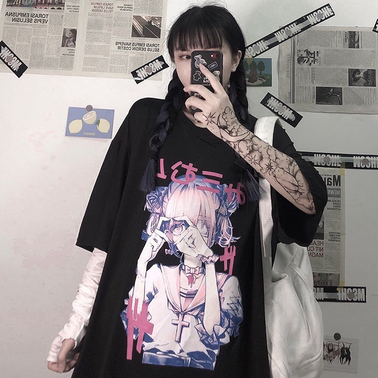 Áo thun tay lỡ form rộng NEKOSG, áo phông form rộng Unisex ATL92