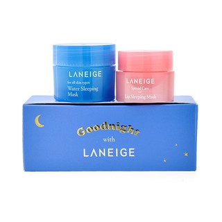 [freeship 99k] Bộ Đôi Mặt Nạ Ngủ Và Mặt Nạ Môi Laneige