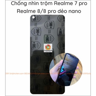 Dán cường lực chống nhìn trộm Realme 7 pro / Realme 8 / 8 pro dẻo nano