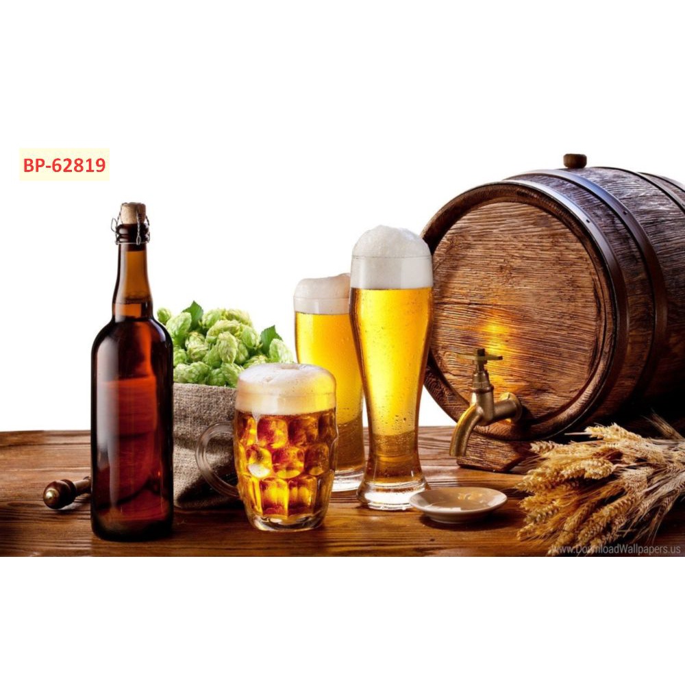 Tranh dán tường trang trí Nâng Cốc cùng chill hàng quán