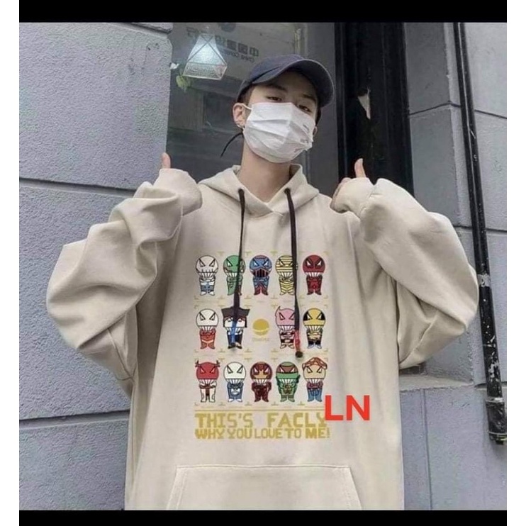 Áo hoodie 14 hoạt hình 3D TH6