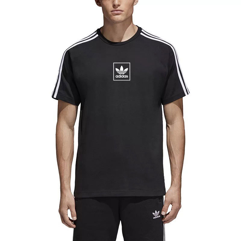 ADIDAS Áo Thun Nam Tay Ngắn Cổ Tròn Có In Hình Thời Trang Phong Cách