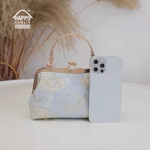 Túi xách đeo chéo mini HAPPY HOMLIV Túi Xách Nữ đi tiệc phong cách retro kiểu mới cho nữ Ví Mini dự tiệc