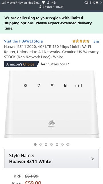 Thiết bị phát wifi 4g huawei b311-221