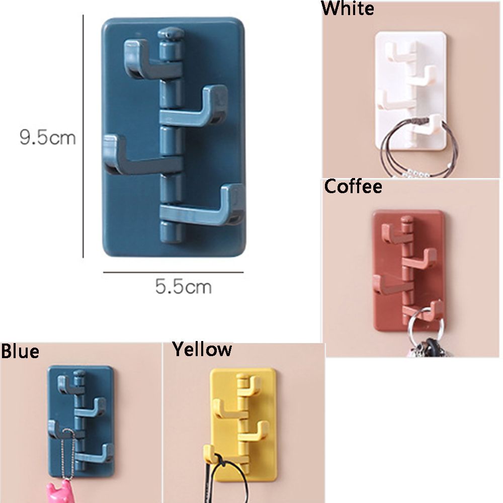 Móc treo đồ bằng nhựa dán tường không để lại dấu vết tiện dụng cho nhà bếp / phòng tắm